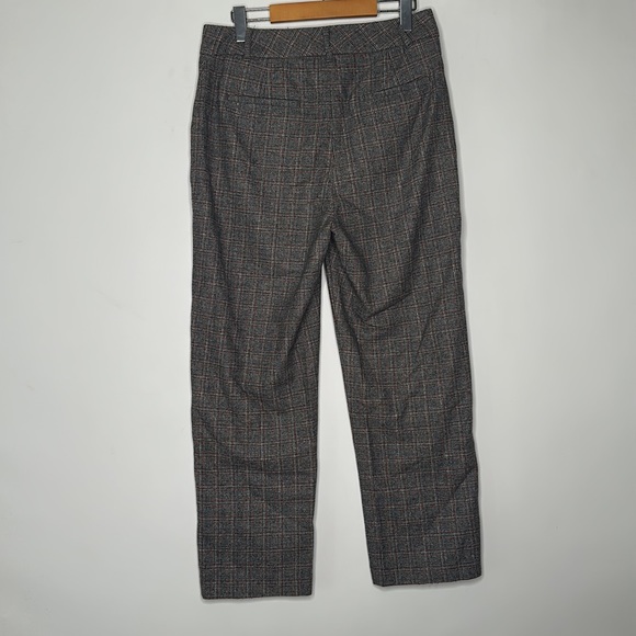 Aritzia Wilfred Tie-Front Pant Womens Size 8 Plaid Grey White And Red - Picture 3 of 6